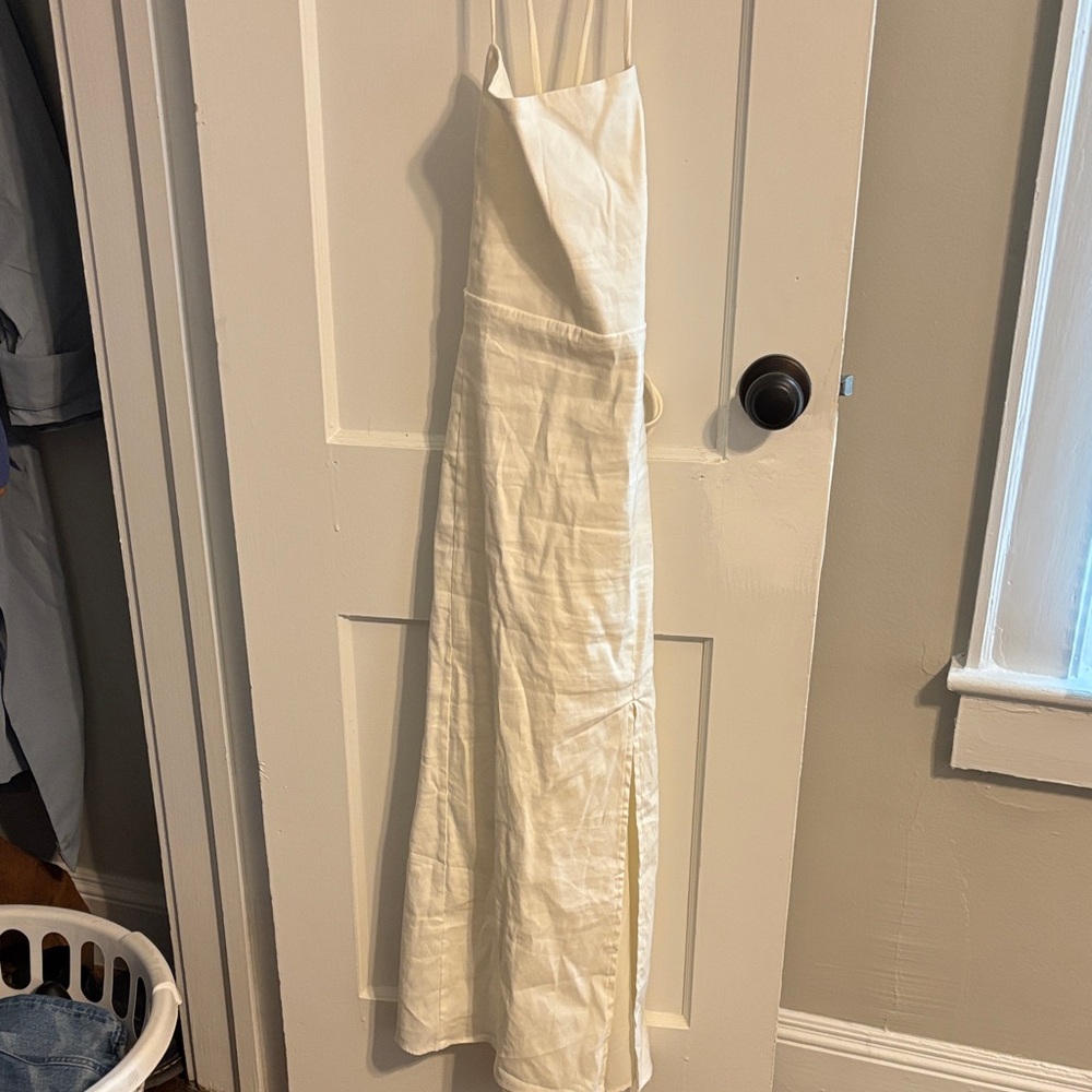 Astr Cream Midi Dress